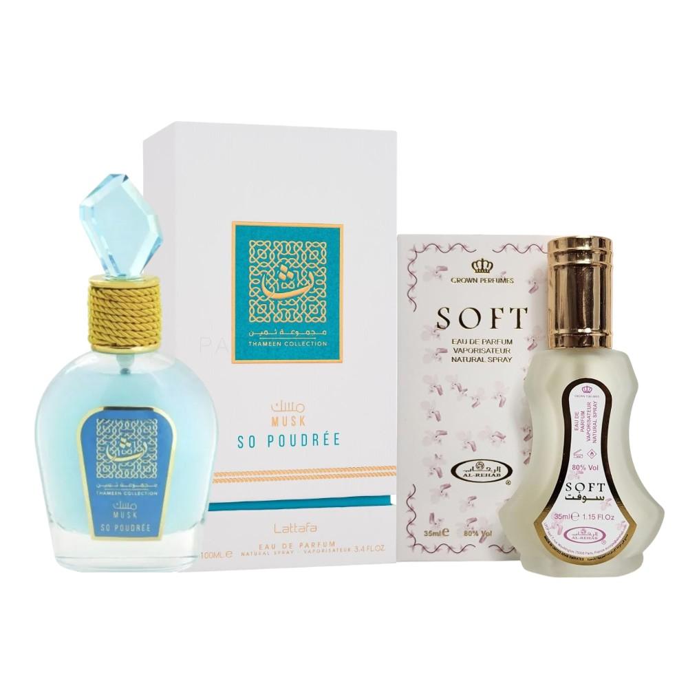 Pack of Musk So Poudree Thameen and Soft Perfume