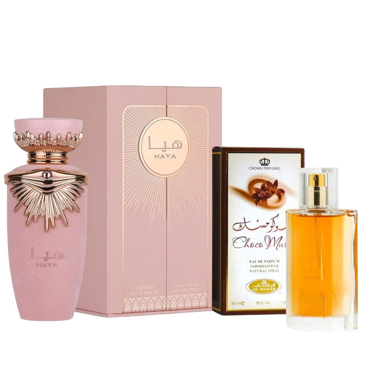 Haya EDP and choco musk perfume