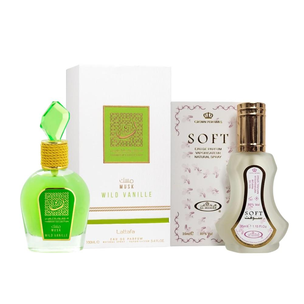 Pack of Thameen Collection Musk Wild Vanille and Soft perfume