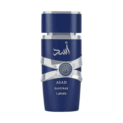 Pack of Lattafa Asad Zanzibar for Men 3.4 Ounce by Lattafa and Musk So Poudree Eau De Parfum