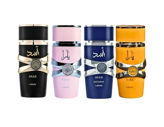 Yara Collection 4 Piece Set - Yara, Yara Tous, Asad, Asad Zanzibar - Eau De Parfum