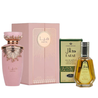 Pack of Haya Eau de Parfum Spray and Dalal perfume