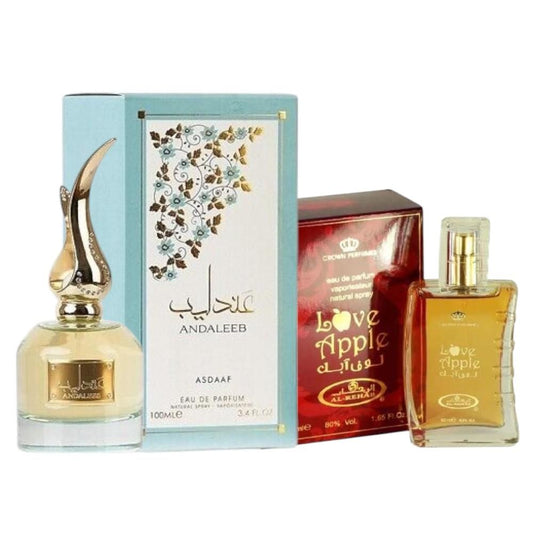 Pack of Asdaaf Andaleeb and Love Apple Perfume